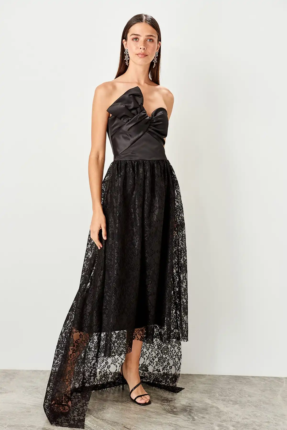 Модное Вечернее платье с воротником TPRSS19VF0049 | Свадьбы и торжества