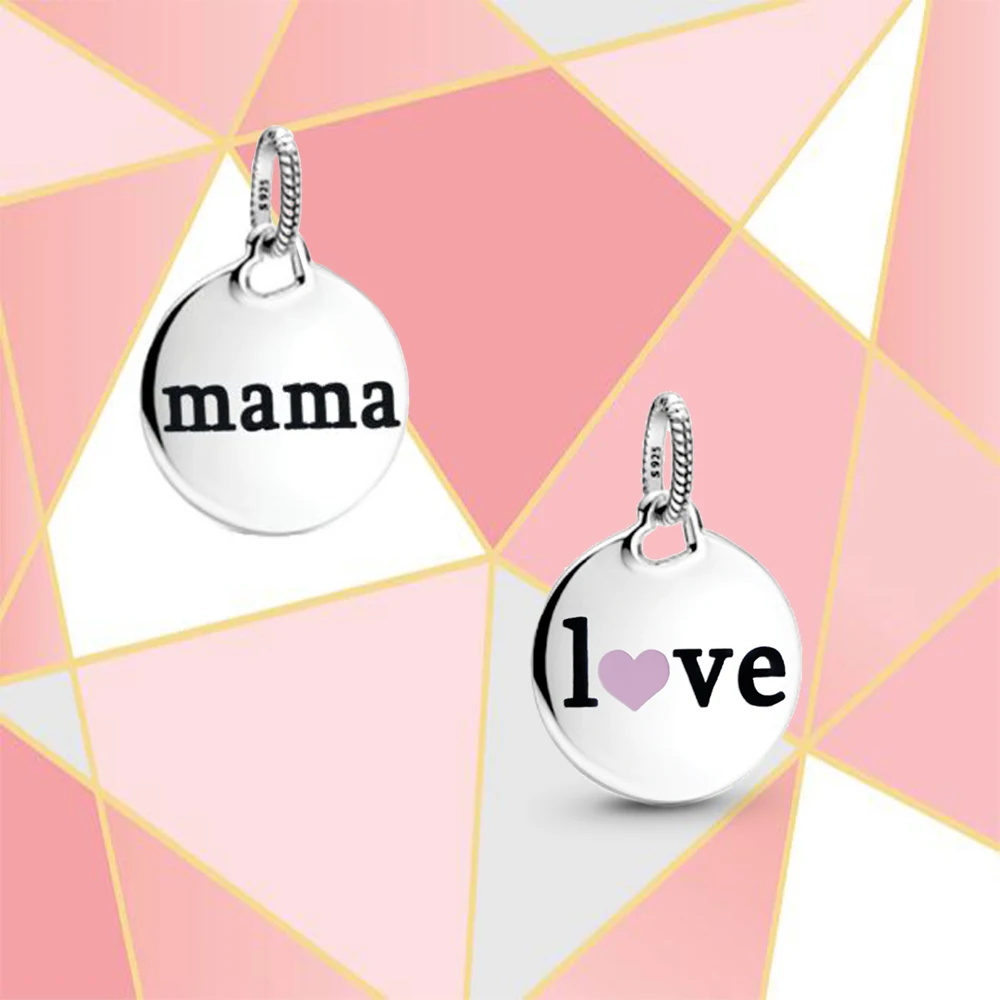 

Новинка 2021, подвеска «Мама Любовь» из серебра 100% пробы, подходит для оригинальных браслетов «сделай сам», чтобы сделать подарки для ювелирных изделий
