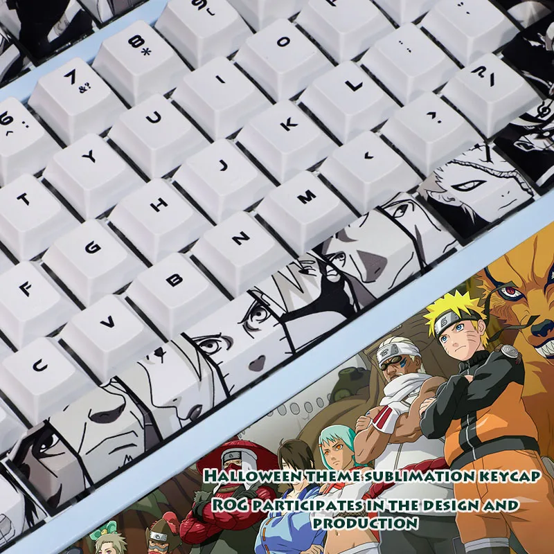 

Japanese Anime narut0 keycaps 108 keys PBT Sublimation Material Original Height Mechanical Keyboard Keycaps Cherry MX Switch Cap