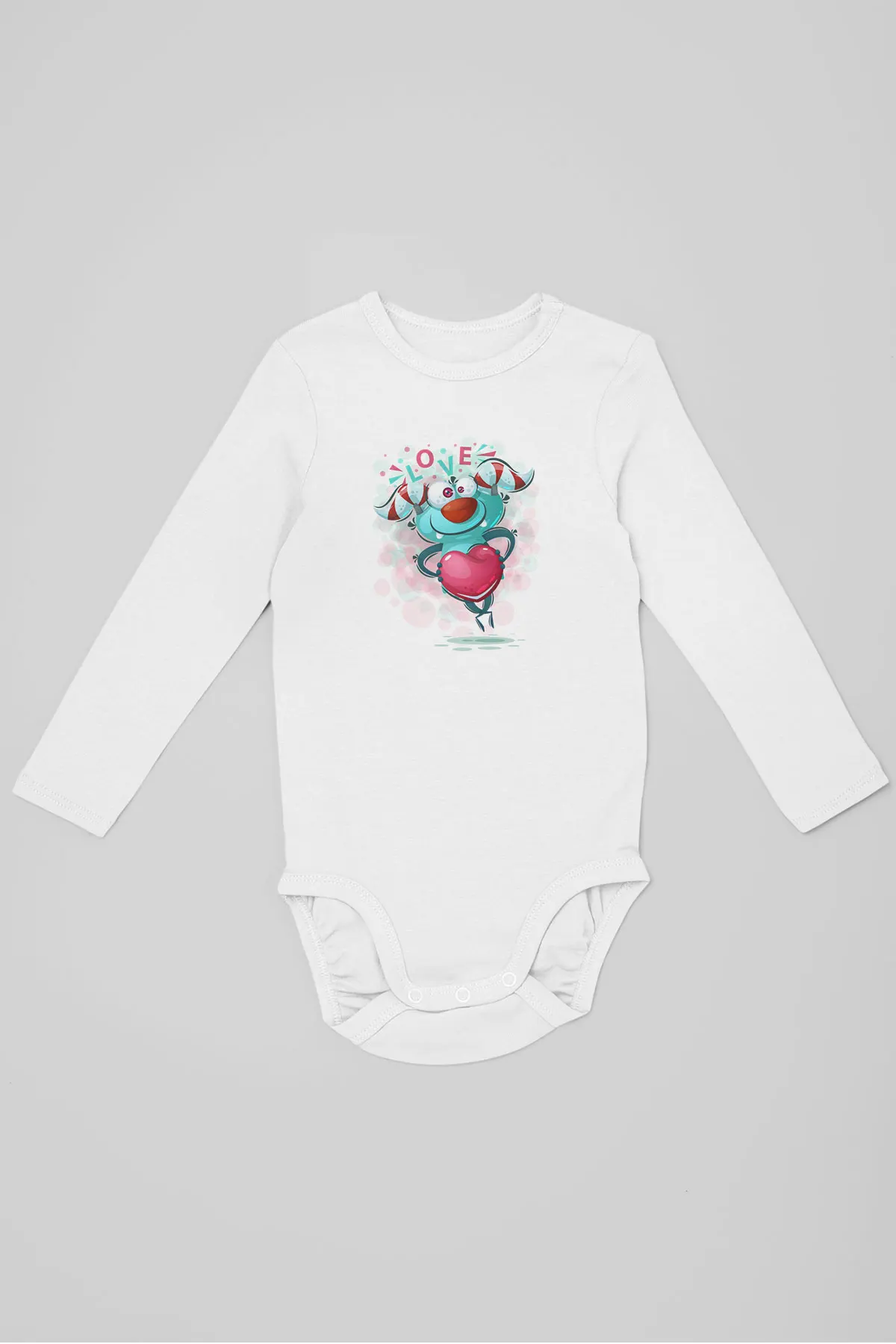 Angemiel Baby In Hand Holding Heart леденцовый единорог монстр девочка ребенок длинный рукав
