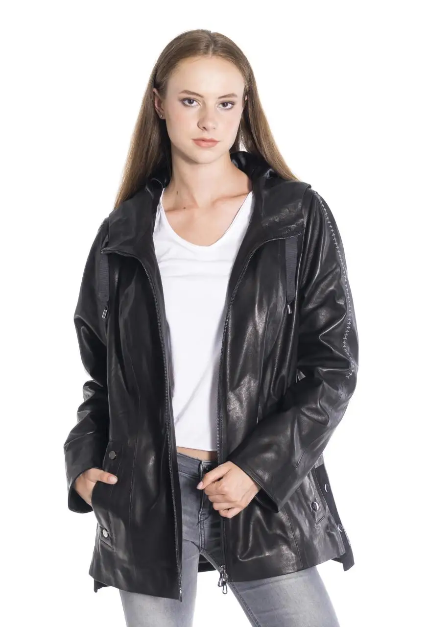 Women winter leather jacket winter Leather Jacket Genuine Real Leather Jacket leather Coat lambskin coat Female Parka Genuine