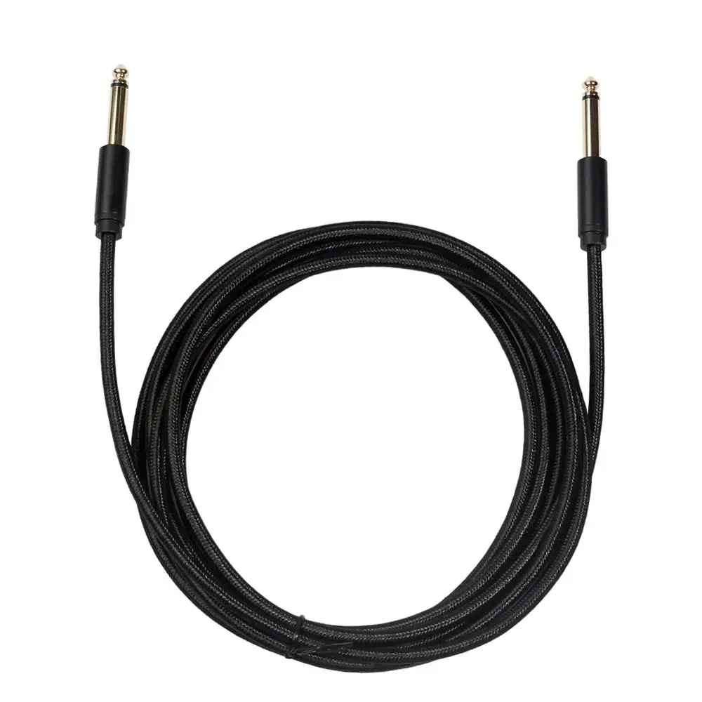 Black 3M 3/6 метров кабель для электрогитары бас музыкальный инструмент Электроника Кабель для гитары аксессуары для гитары прямой на правый угол штекер - Цвет: Black 3M