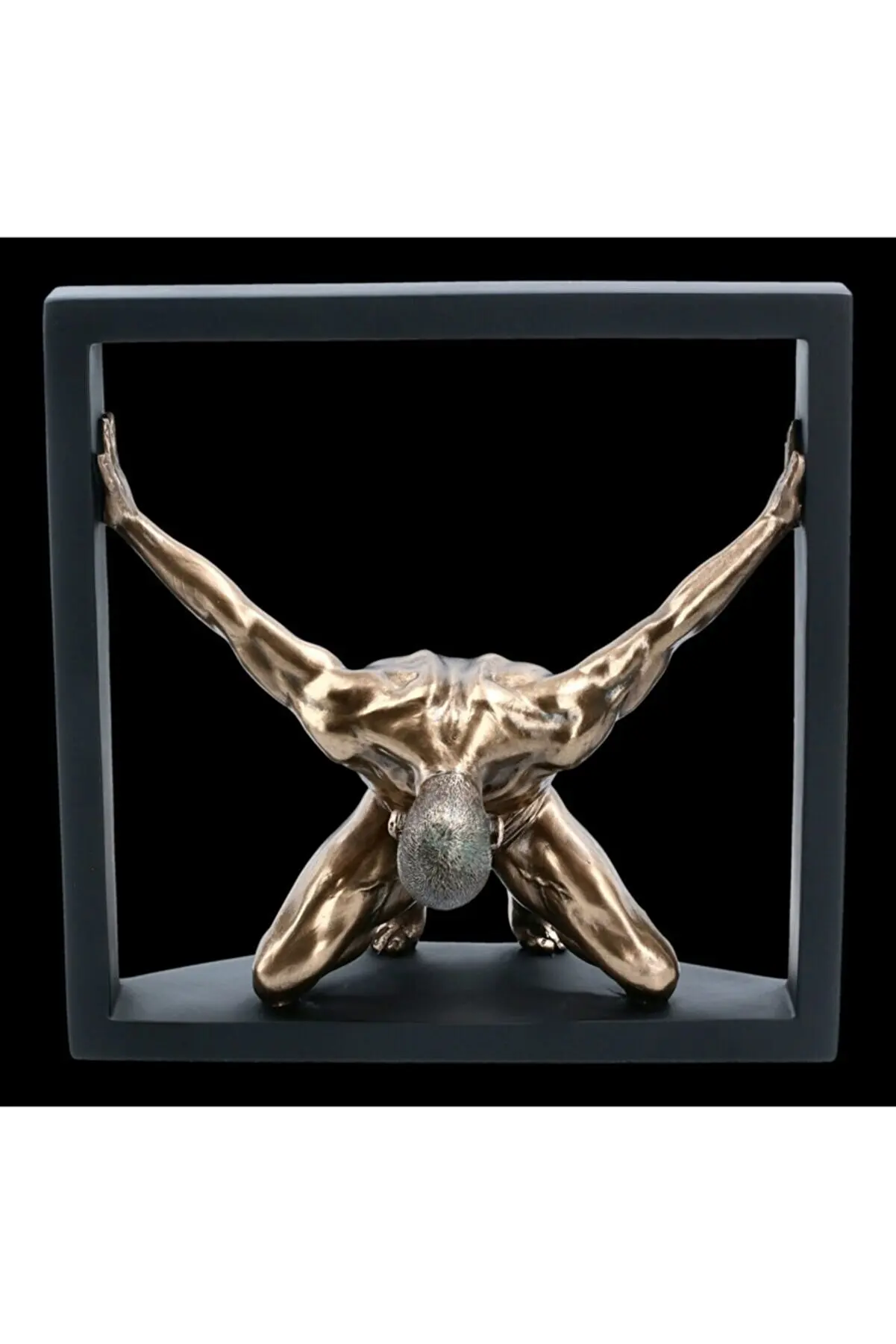 

Framed Decorative Man Figure Bronze Stylish Gift Accessories