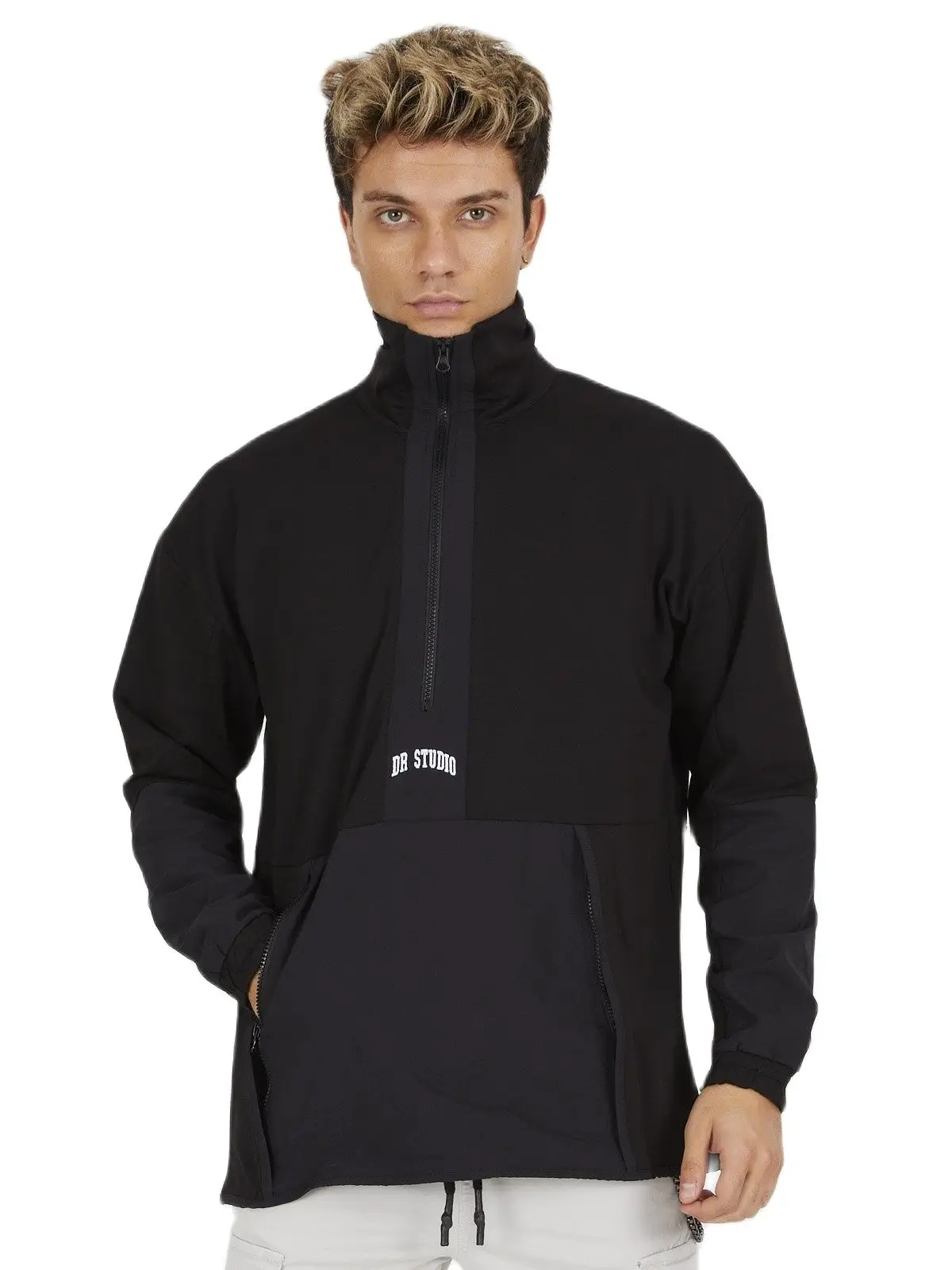 

2021 New Men Black Sweatshirt Kangaroo Pocket Oversize Spring Elegance Design Sportswear Comfortable Fashion Solid Color Xуди