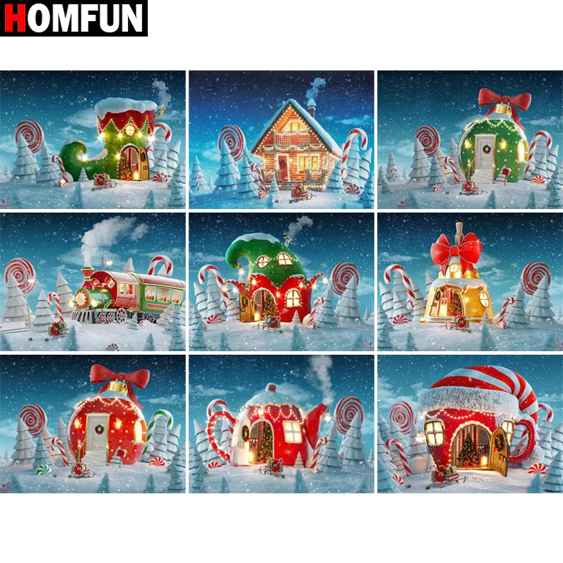 

Алмазная 5D Вышивка HOMFUN «закат», картина с полными квадратными/круглыми стразами, «сделай сам», вышивка крестиком, домашний декор, подарок