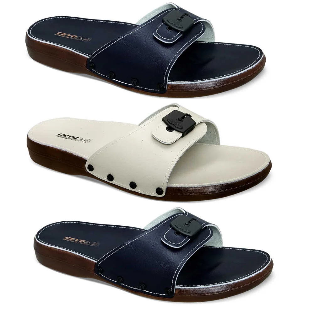 Shoes Orthoped Casual Hiking Slippers Beige Navy Blue Sandal