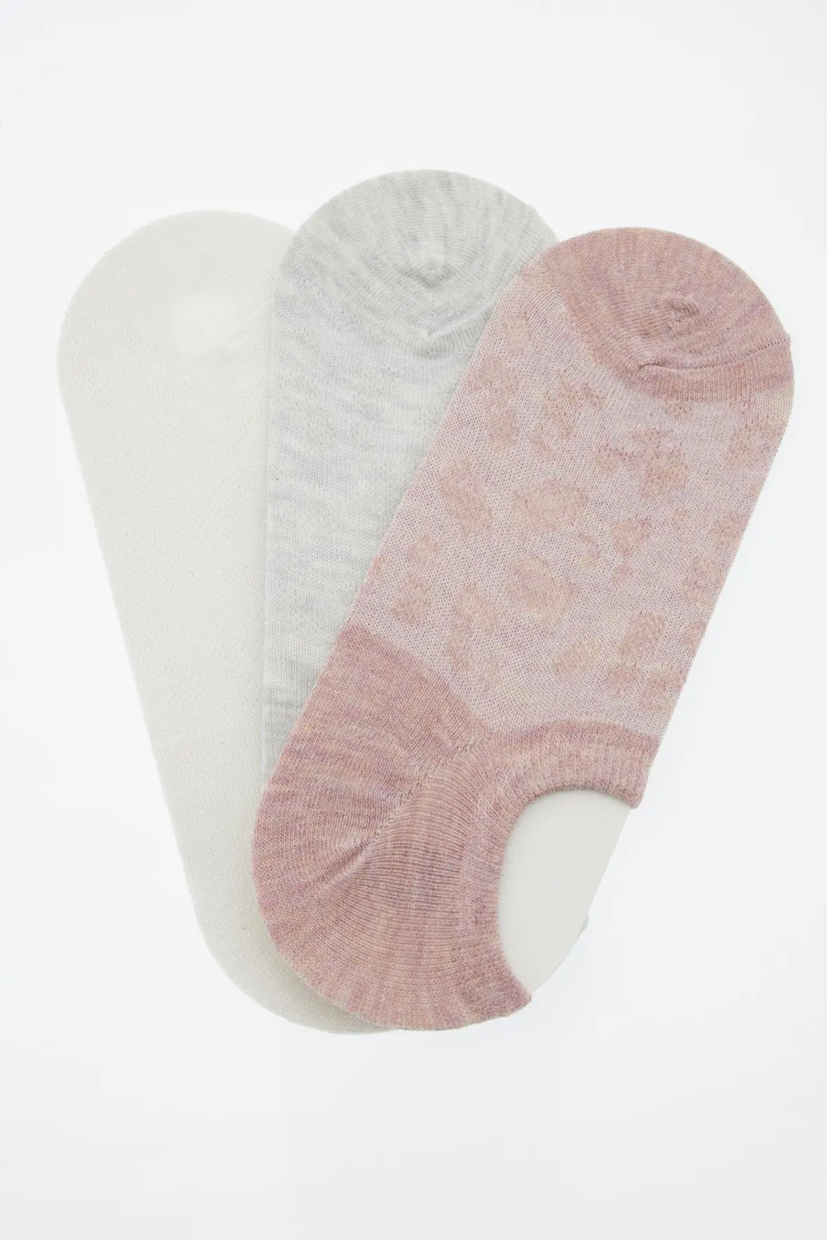 Women's Multicolor Patterned 3 Pack Short Socks