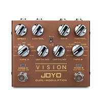 joyo r 09 vision multi effect guitar effect pedal nine effects dual channel modulation pedal tap tempo mini%c2%a0effect true bypass