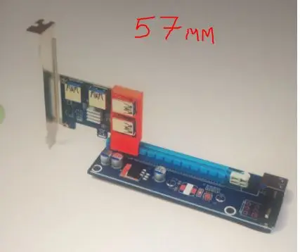 Фиксатор крепление локер Riser HUB 57mm PCI-E x1-x16 для видеокарт