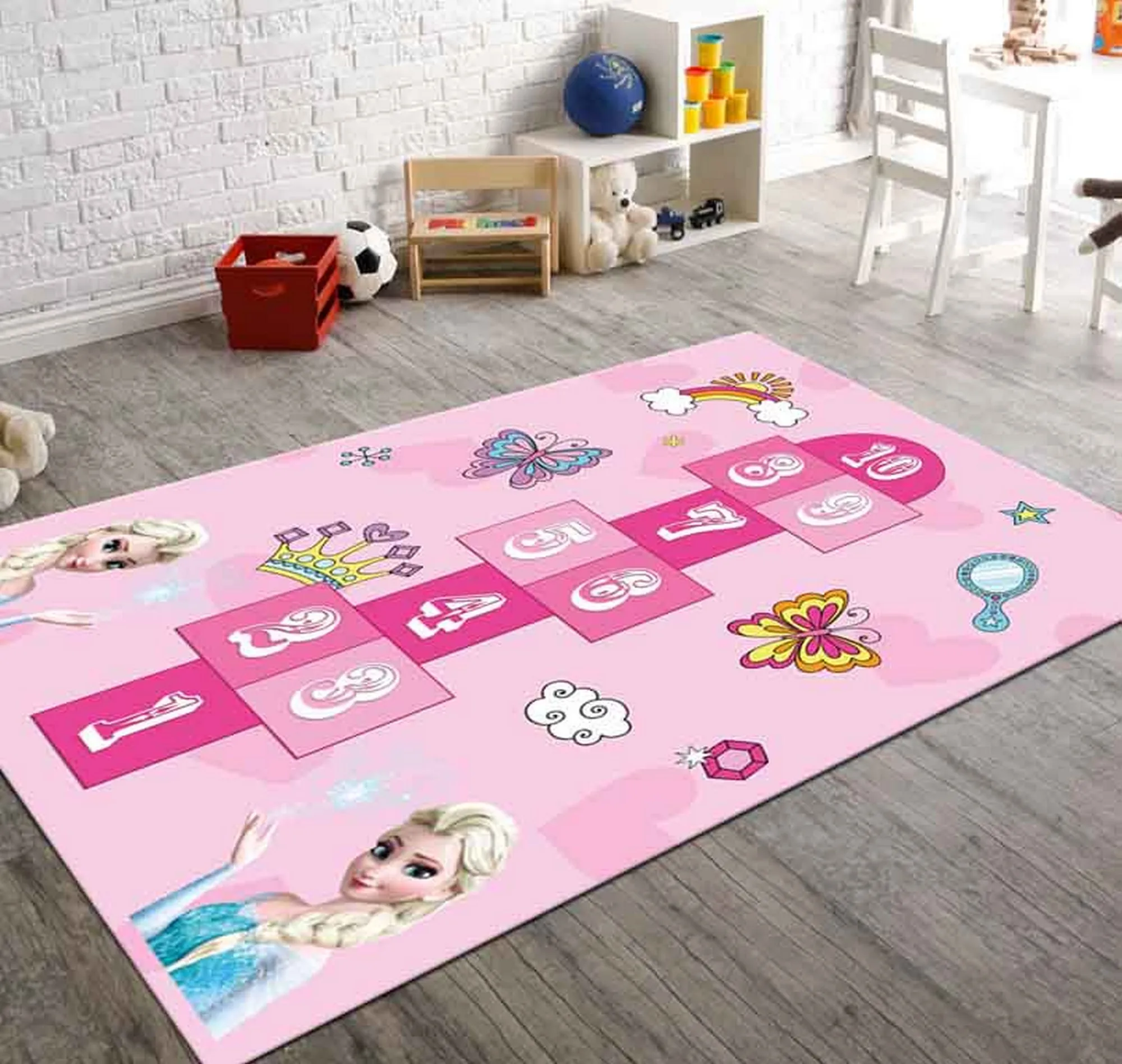 

Decor Girls Room,Elsa Rug, Hopscotch Nursery Rugs Girls Room Decration Girls Bedroom Accessories Girls Room Rug Girls Room Decor