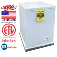 NSF ETL NEW White Reversible Door Solid Top Chest Freezer Storage Cabinet NSF 3.5 Cu Ft WHS-129C1