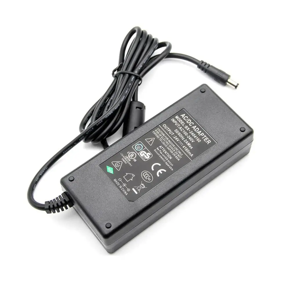 

24V 4.16A Power Supply Adapter Input AC100-240V to Output AC 24V Transformer with EU US UK AU Plug