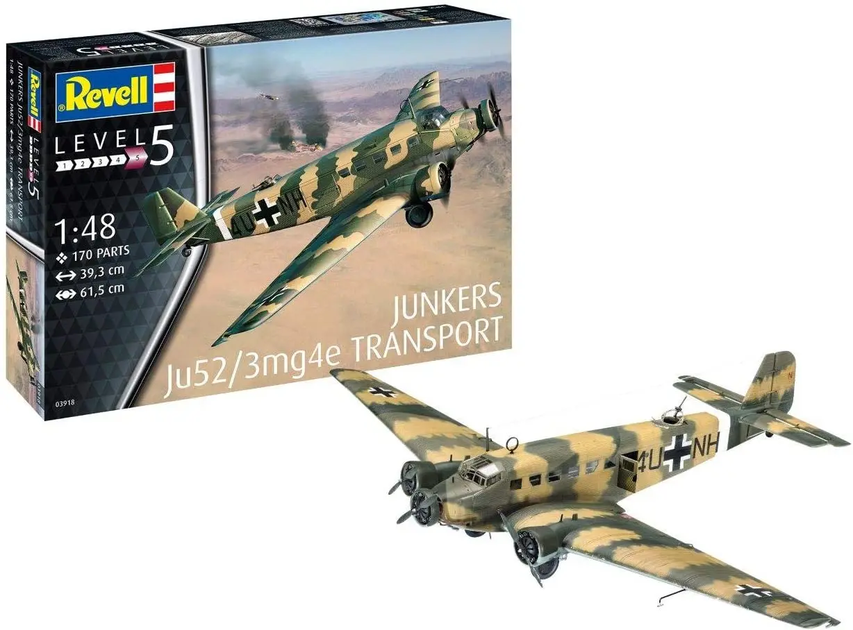 Сборная модель Revell Самолет Junkers Ju52/3m Transport (03918)|Наборы для сборки моделей| |