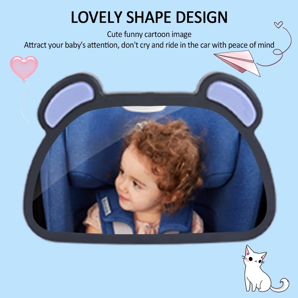 

Adjustable Baby Car Safety Seat Mirror Auto Back Rear View Car Interior Baby Kids Monitor Reverse Safety Seats Mirror