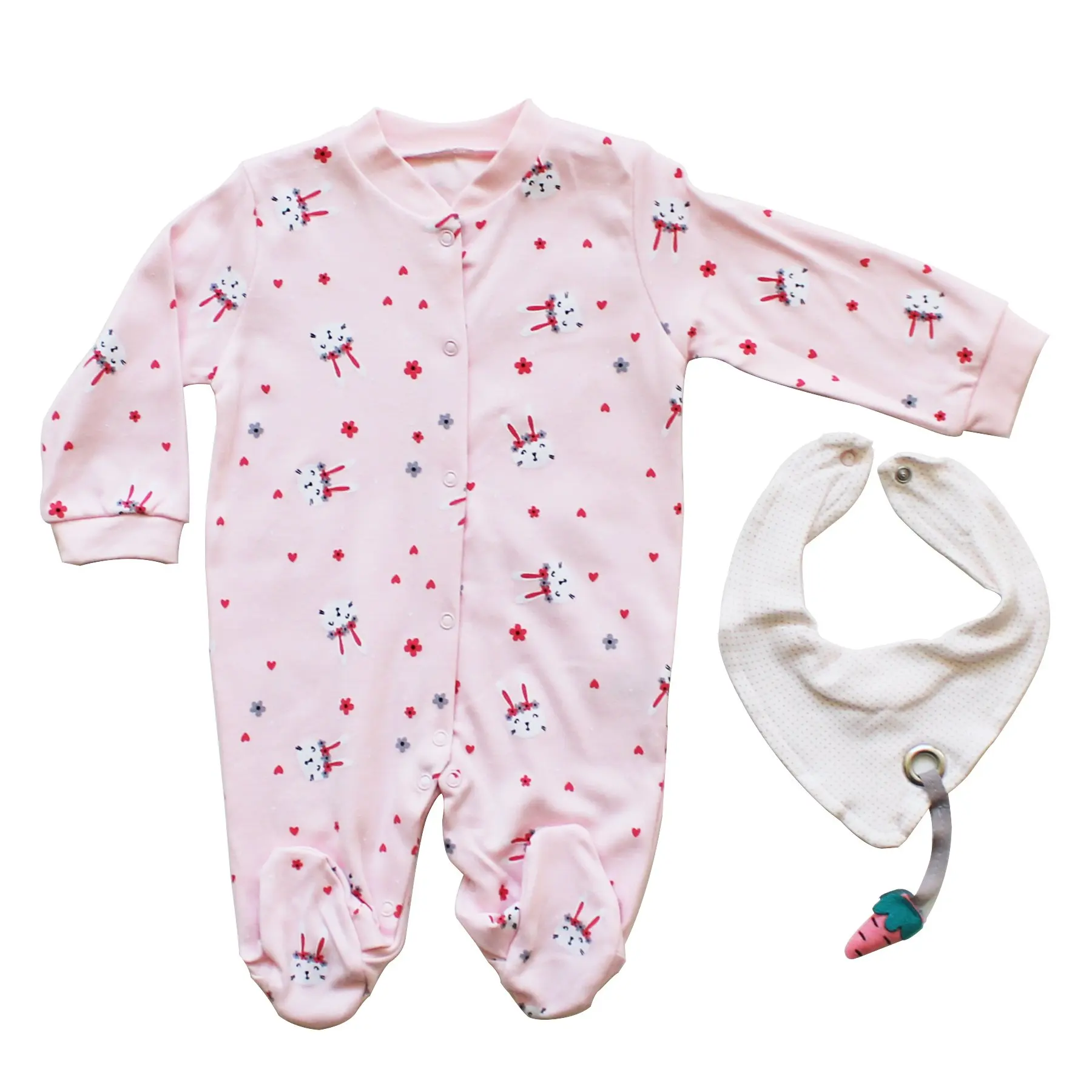 

Rabbit Printed Scarf Pink Jumpsuit