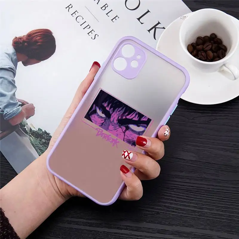 Прозрачный чехол Berserk для телефона с аниме-рисунком iphone 11 12 13 7 8 plus mini x xs xr pro max