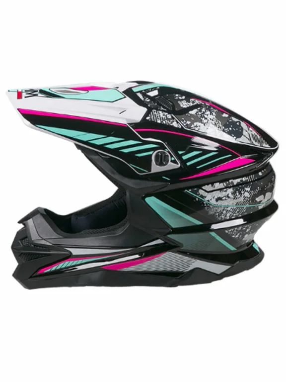 Мотошлем кроссовый AiM JK803 Multicolor (Black/Blue) M |