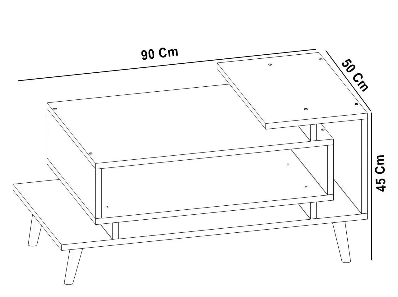 

Home Furniture Living Room Furniture Middle Coffee Table Wooden Coffee Table Nell Center Table White And Light Oak
