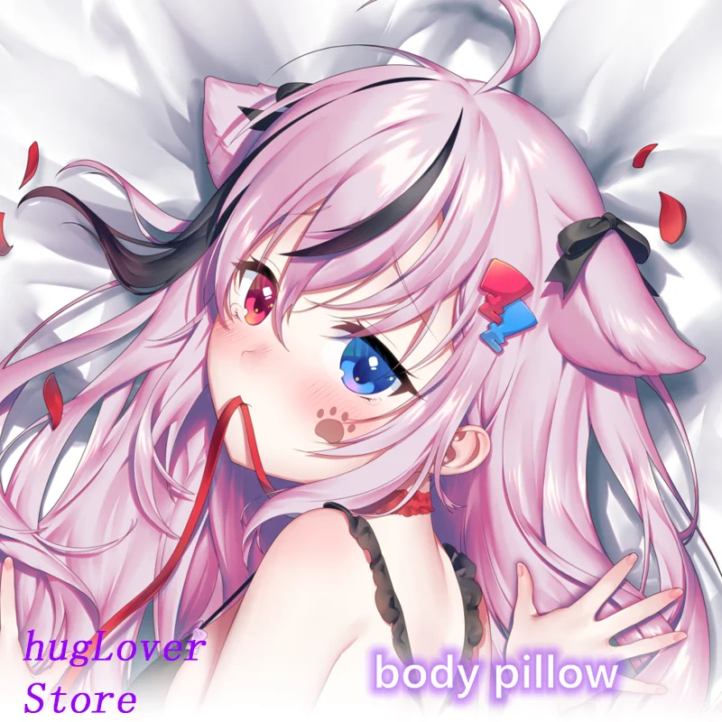 Подушка для тела Dakimakura с кошачьими ушками (VTuber) симпатичная двухсторонняя
