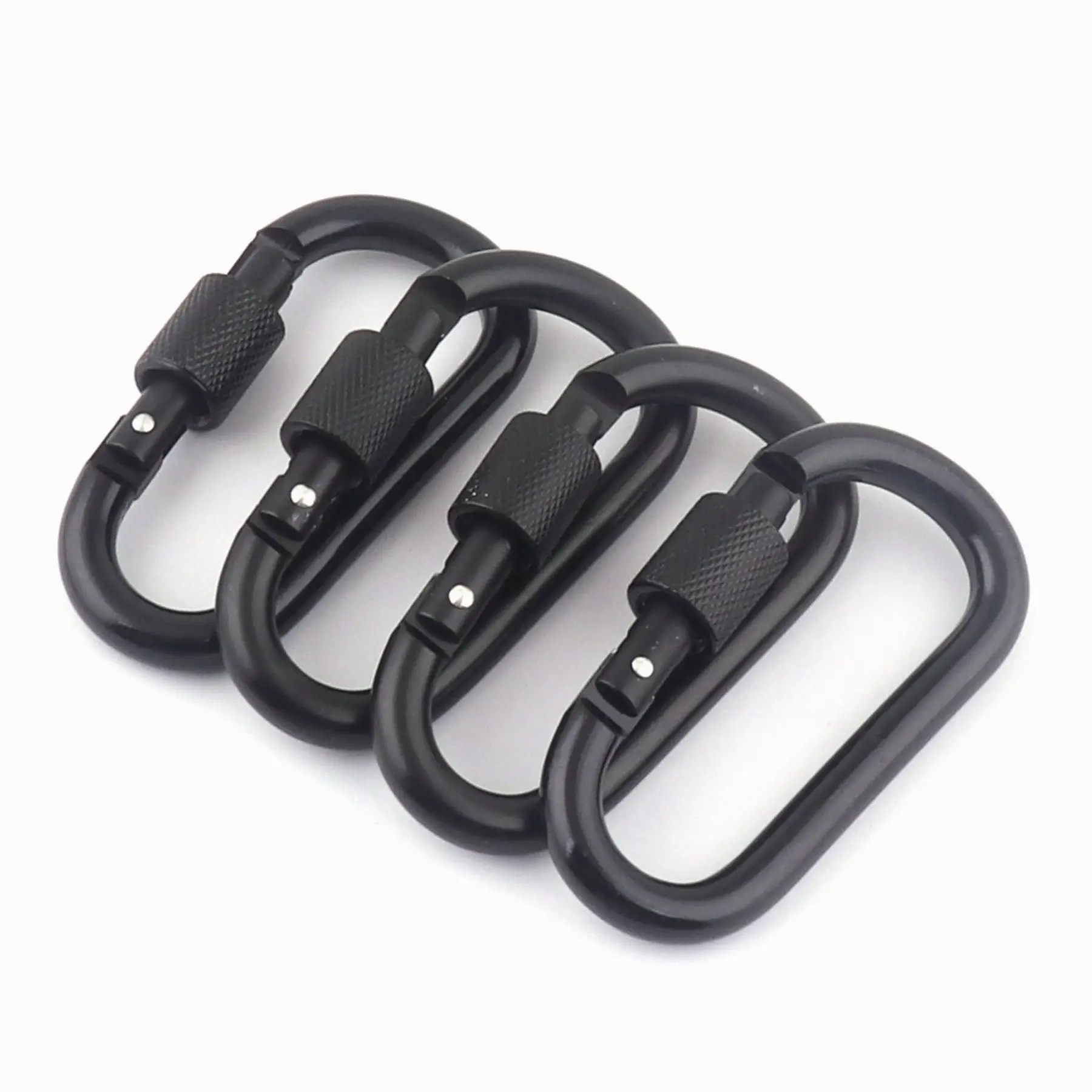 

Purple Carabiner Camp Snap Hook Clip Keychain Hook Clasp Spring D Ring Push Gate Clip for Backpack Clip Lanyard 4pcs