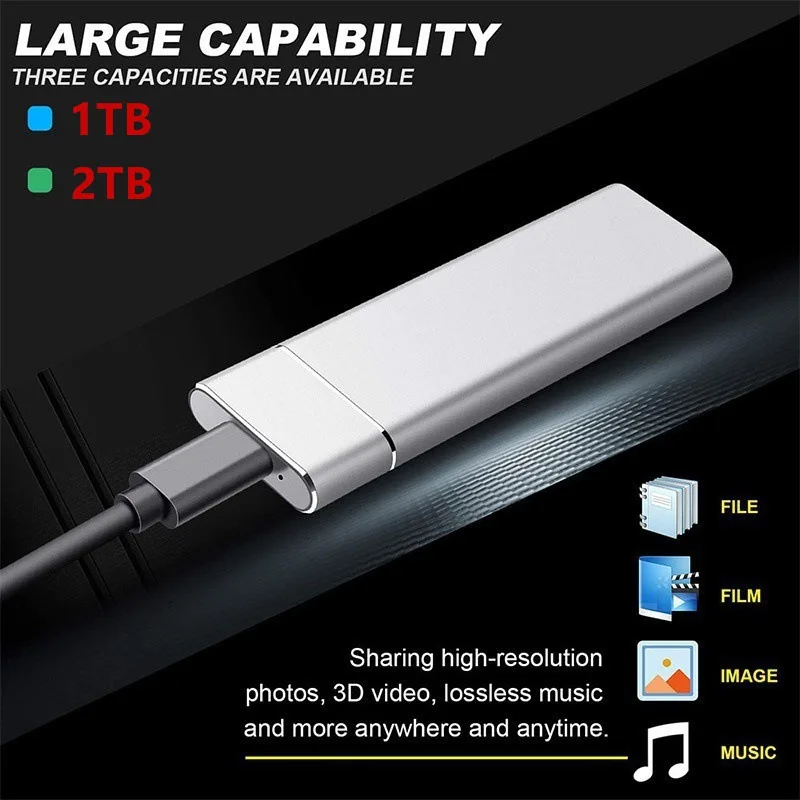 SSD-накопитель M.2 USB Type-C 3 1 дюйма ТБ | Компьютеры и офис