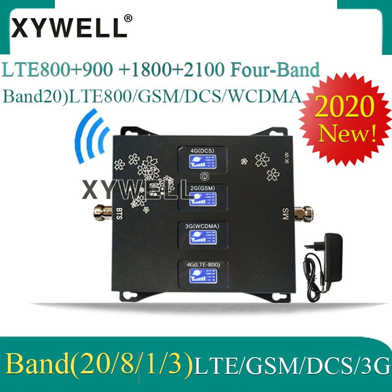 

2020 New!! B20 LTE800 900 1800 2100mhz Four-Band Cell Phone Booster GSM Repeater 2G 3G 4G Cellular Amplifier LTE GSM DCS WCDMA