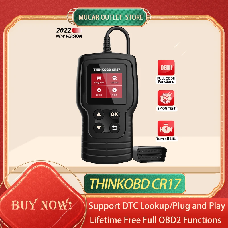 

THINKCAR THINKOBD CR17 OBD2 Scanner Lifetime Free Update Check Engine Light Obd2 Scanner Auto DTC Lookup Car Diagnostic Tools