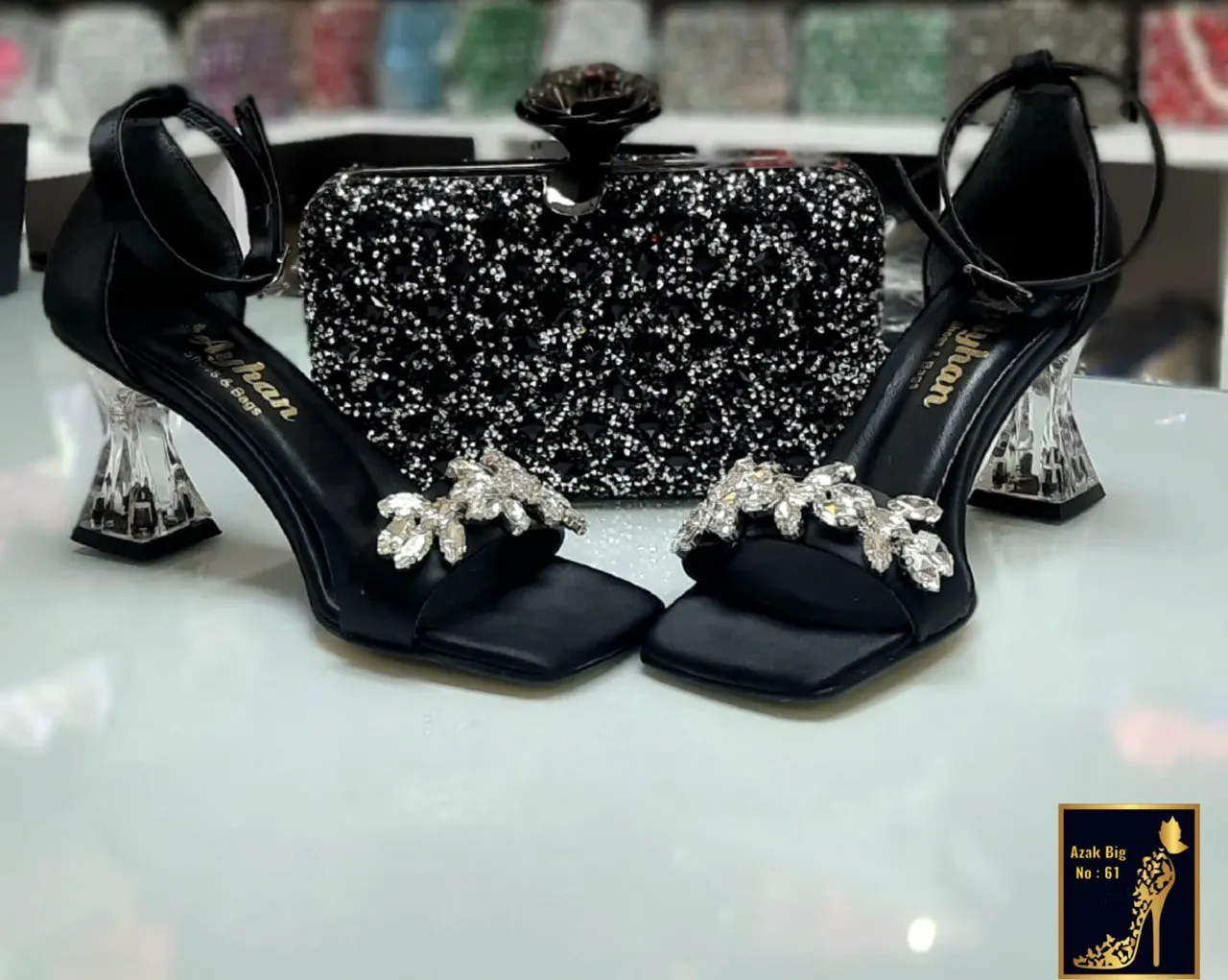 

Women Shoes Bag Suit Red Black Pointed Toe High Heels pumps Shoes platform wedding dowry business used african models chain strap sand