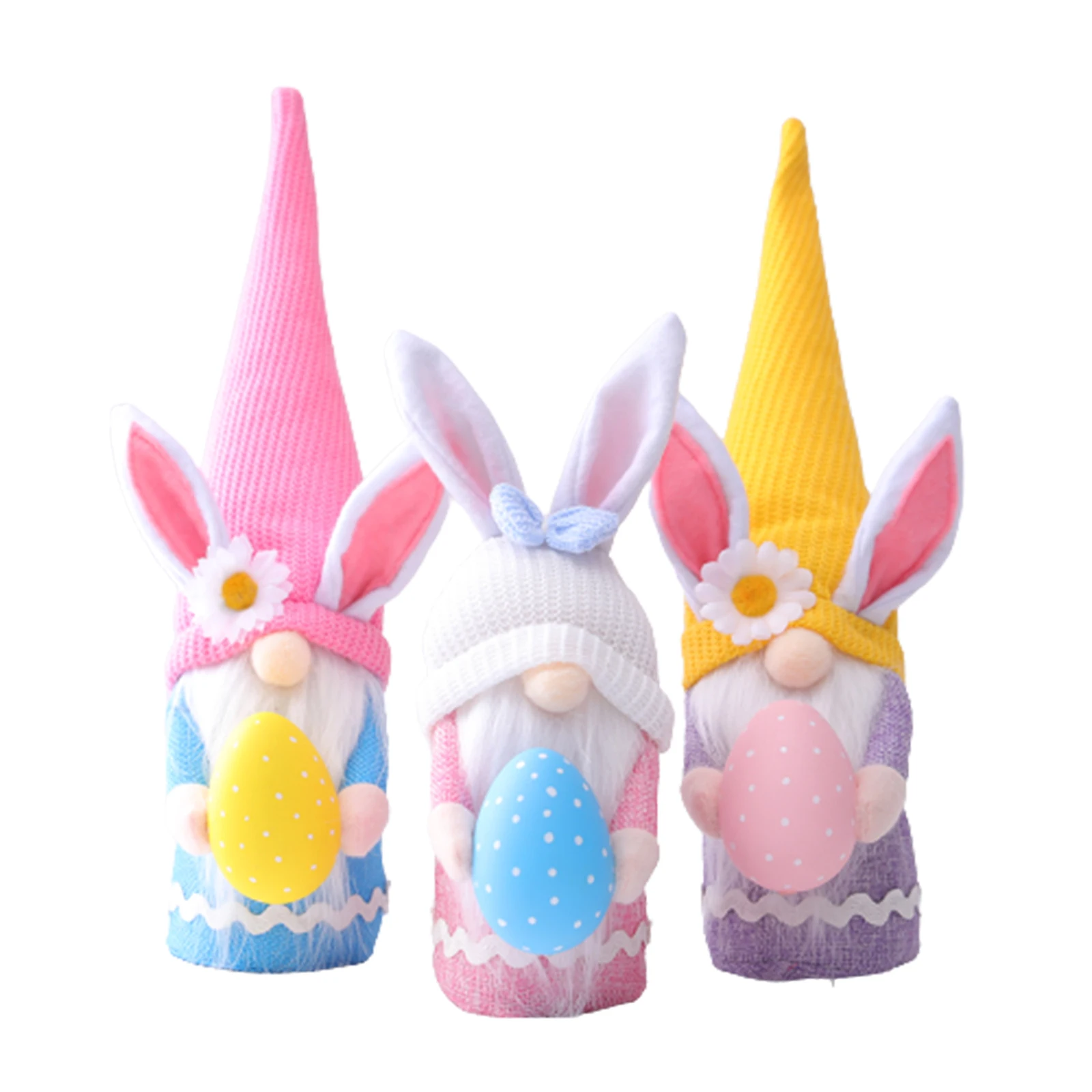 

12 Styles Kids Baby Easter Stuffed Toy Multicolor Cartoon Rabbit Dwarf Shape Fluffy Doll with Long Beard for Girls Boys