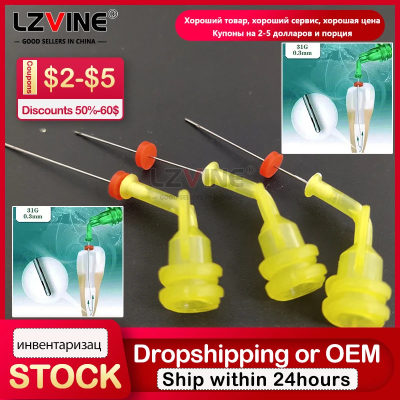 

4pc 31G Reusable Dental Irrigation Endo Needle Tip Elbow Double Side Hole For Root Canal Cleaning Syringe Anterior & Molar Teeth