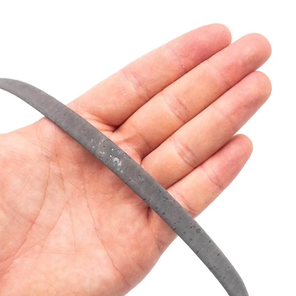 

10meter 10mm flat gray cork cord Portuguese cork jewelry supplies /Findings cord vegan material COR-393-10