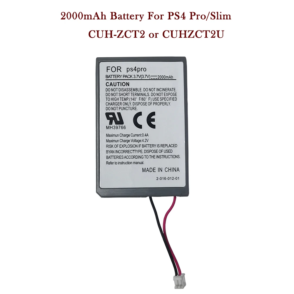 

3.7V 2000mAh Battery For Sony PS4 Pro Slim Dual Shock 4 wireless controller Replacement Batteries CUH-ZCT2CUH-ZCT2U
