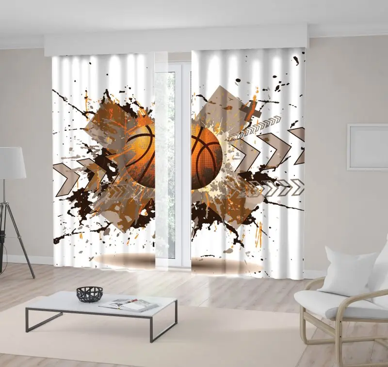 Элементы дизайна занавески баскетбольный спортивный плакат художественная