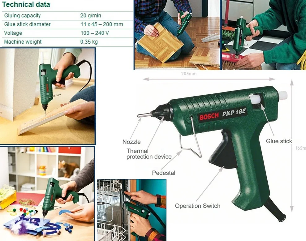 

Original Bosch PKP 18e Glue Gun Hot Melt 110 220v Pkp18e