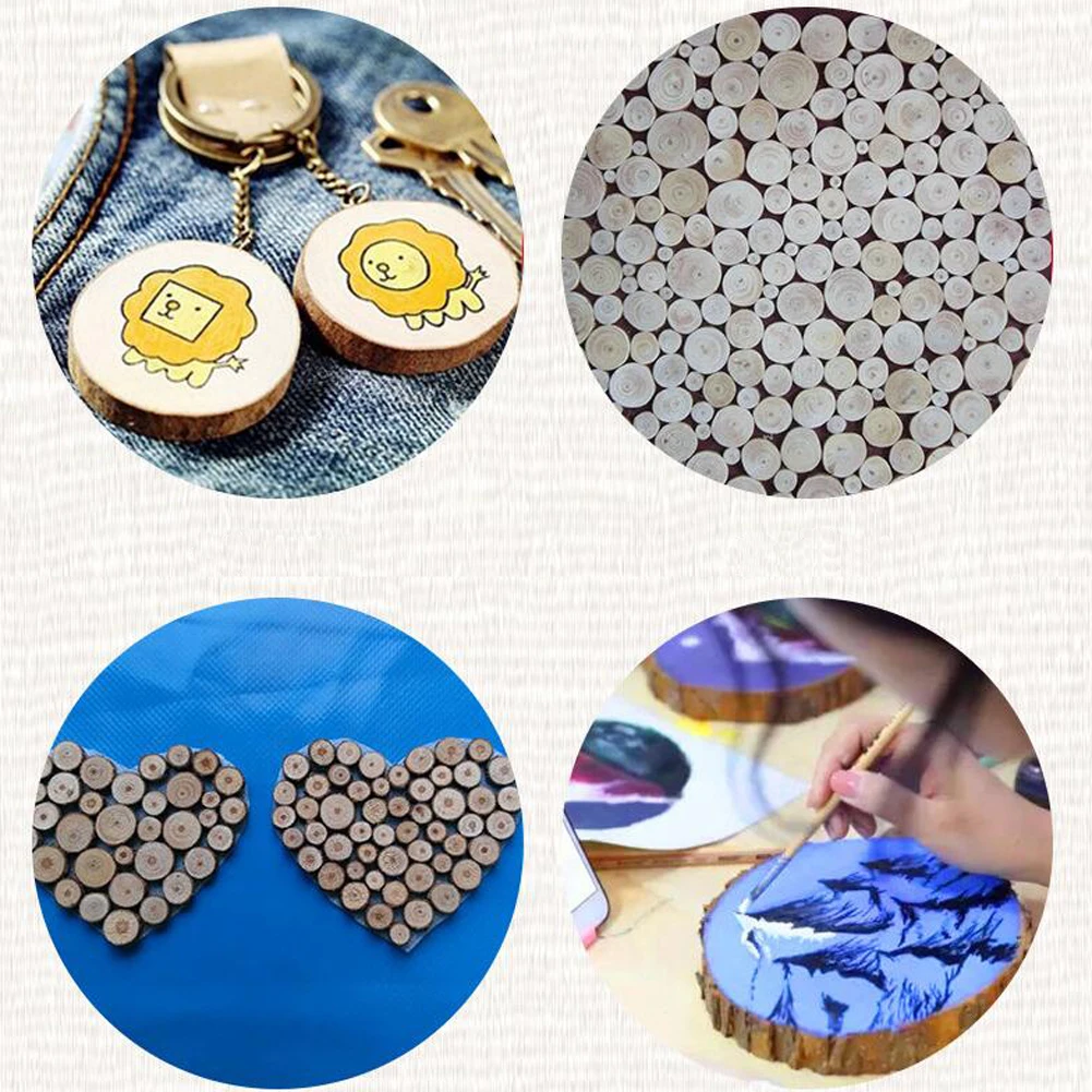 Деревянный диск 3-19 см круглые деревянные диски сделай сам ремесла для свадьбы