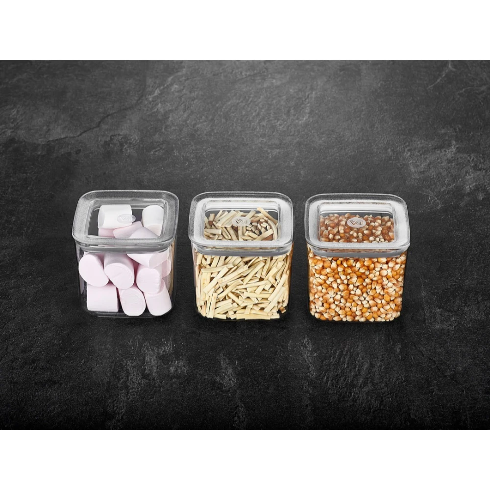 3/6/9/12Pcs Kitchen Food Storage Box Container Set Organizer Square Vacuum Lid Airtight Jars Pantry Noodle Legume Cereals Pasta | Дом и сад