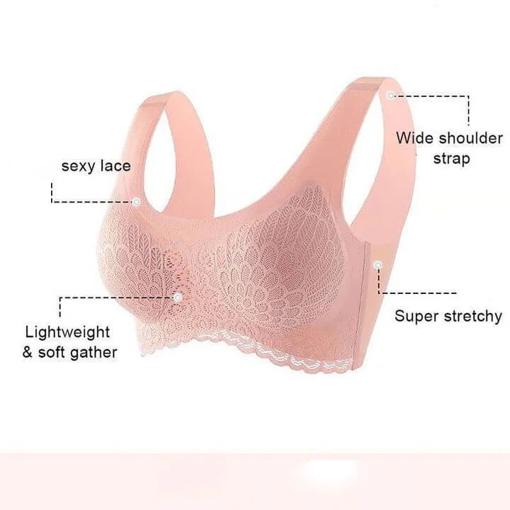

Wireless Push Up Shock-proof Latex Pad Bra Women Push Up Underwear Sexy Lace Shock-Proof Pad Intimate Wireless Comfortable