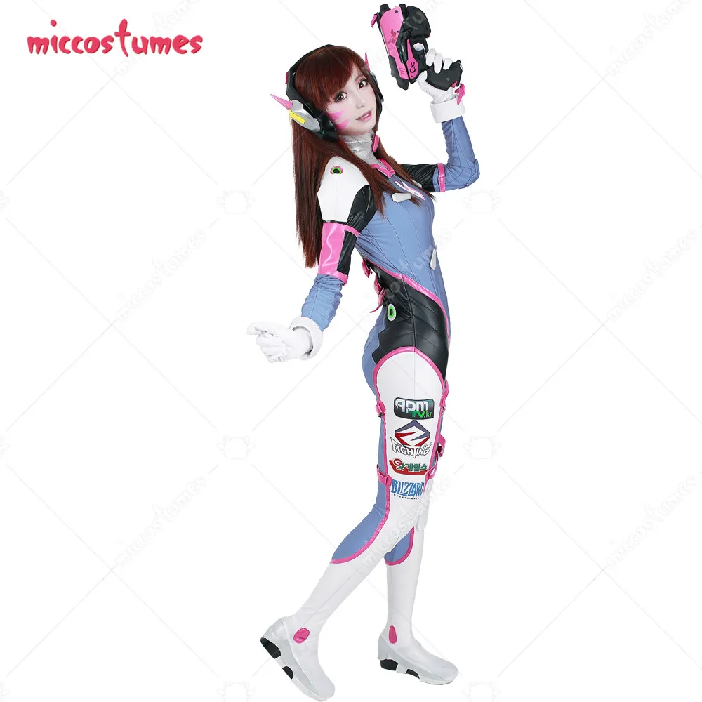 D.Va Hana Song Cosplay Costume Women Halloween Outfit Zentai Bodysuit Jumpsuit |
