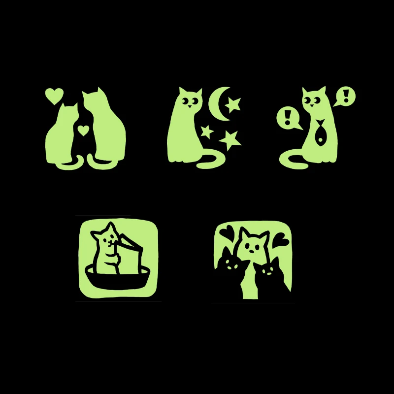 Набор светящихся наклеек на выключатели (5 штук)|Офисный скотч| |