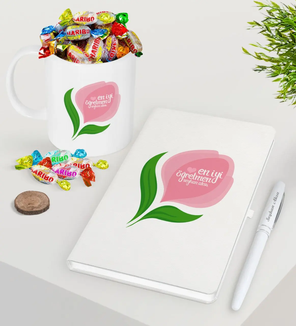 

Персонализированная лучшая Учительская белая ручка для записной книжки Сладкая кружка Seti-14