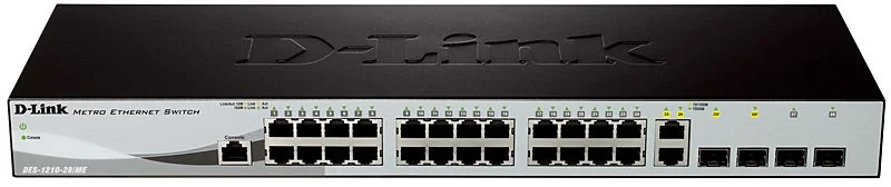 Коммутатор D-Link DES-1210-28/ME/B3B 24x100Mb 2SFP управляемый | Компьютеры и офис