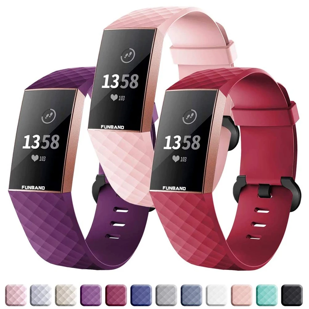 Силиконовый ремешок для Fitbit Charge 4 сменный часов Charge4 SmartWatch спортивный мягкий
