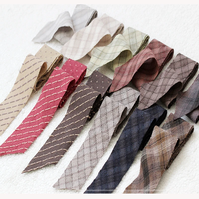 

Dailylike Cotton Ribbons Cotton Strips Fabric Ribbon Patchwork Textile for Wrapping Fabric Edges Sewing Fabric DIY Gift Wrapping