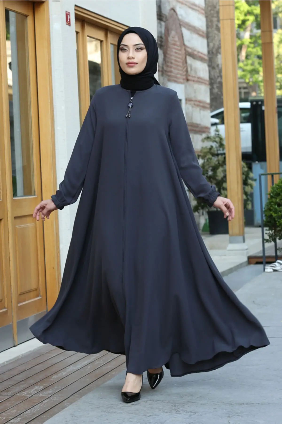 women's abaya muslim clothing zipper one-piece stylish design