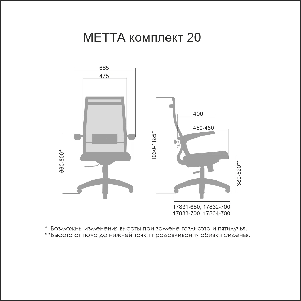 МЕТТА-19/подлокотники 150/основание 001 | Мебель