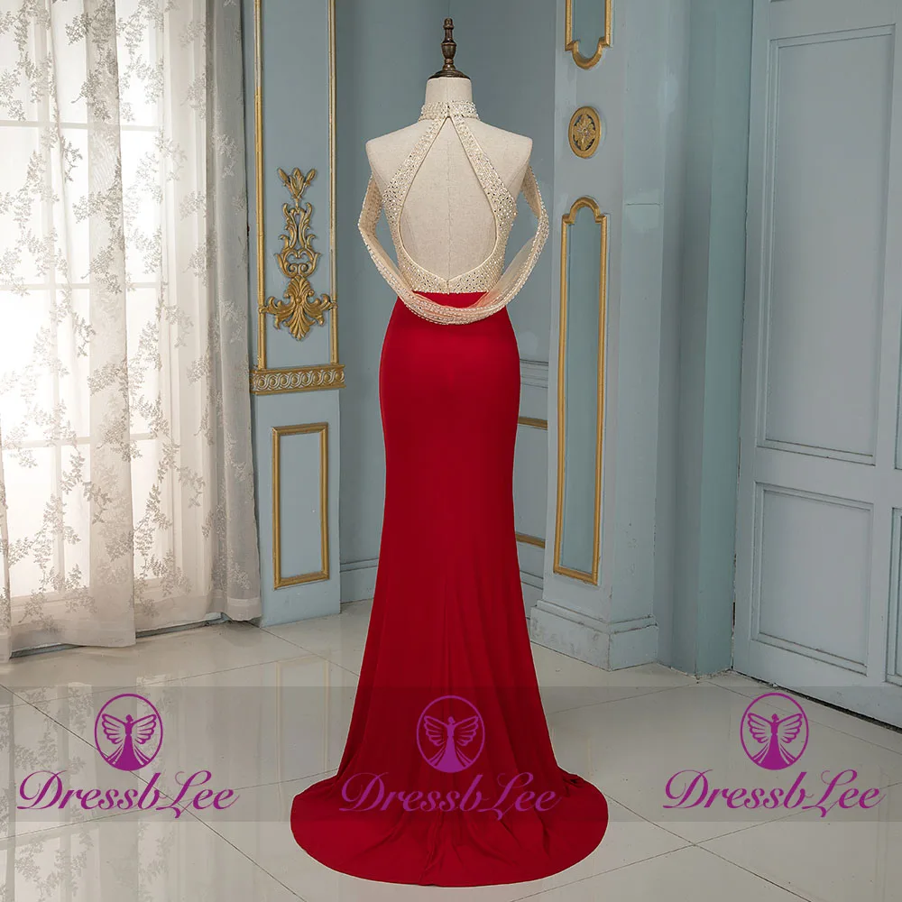 2020 new arrival charming mermaid evening dress full crystal dubai muslim mermaid evening dress plus size party dress