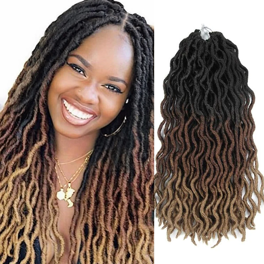 

Синтетические вязаные крючком волосы богини искусственные локоны Омбре кудрявые мягкие дреды для черных женщин