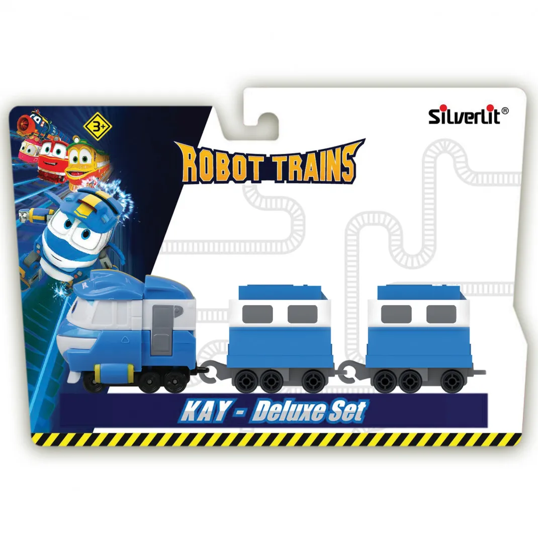 Robot Trains Паровозик с двумя вагонами Кей |