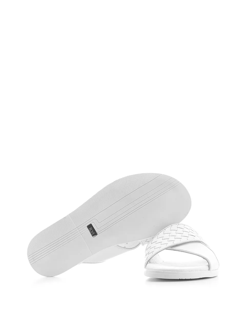 

ILVi-Genuine Leather Handmade Adrina Men's Slipper White Nappa Men Shoes