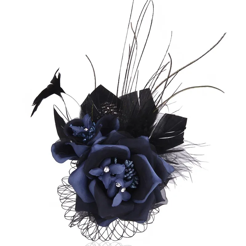 

Luxury Flower Feather Brooches Pin Design Handmade For Wedding Suit Elegant Corsage Designer Jewelry Accessories Easter Gift